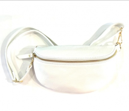 Sac Banane - Cuir- Italie - BLANC