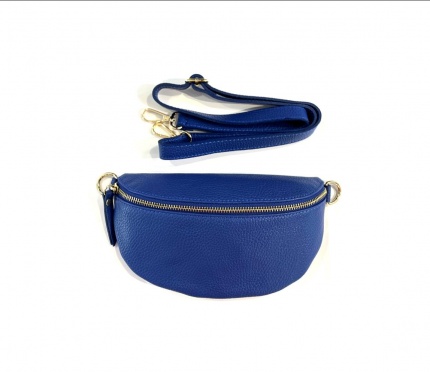 Sac Banane - Cuir- Italie - BLEU 